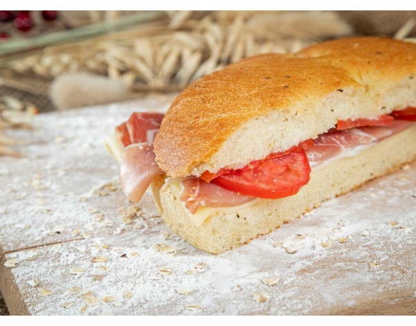 Focaccia jambon cru mozzarella | Fleur de Pains