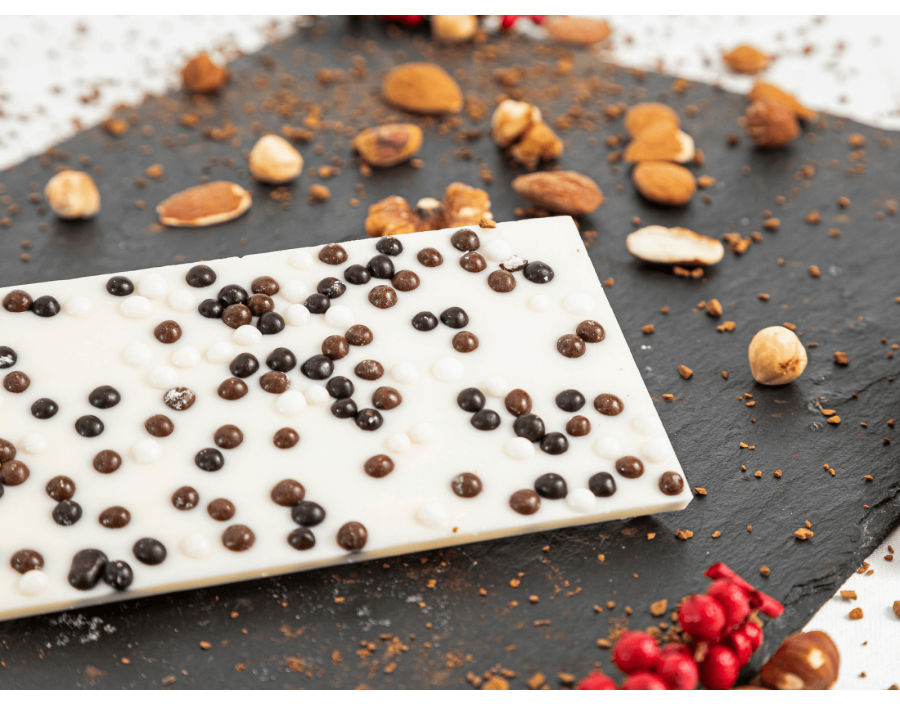 La Tablette chocolat blanc & billes au chocolat