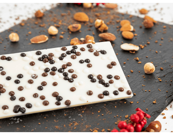 La Tablette chocolat blanc & billes au chocolat