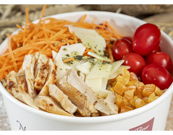 Salade poulet abricot sec sans gluten | Fleur de Pains